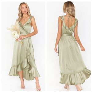 Show me Your Mumu Samantha Ruffle Wrap Dress 1X NWOT